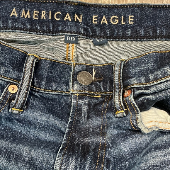 American Eagle Outfitters Dark Blue Straight Jeans Size 31x30 - Picture 6 of 9